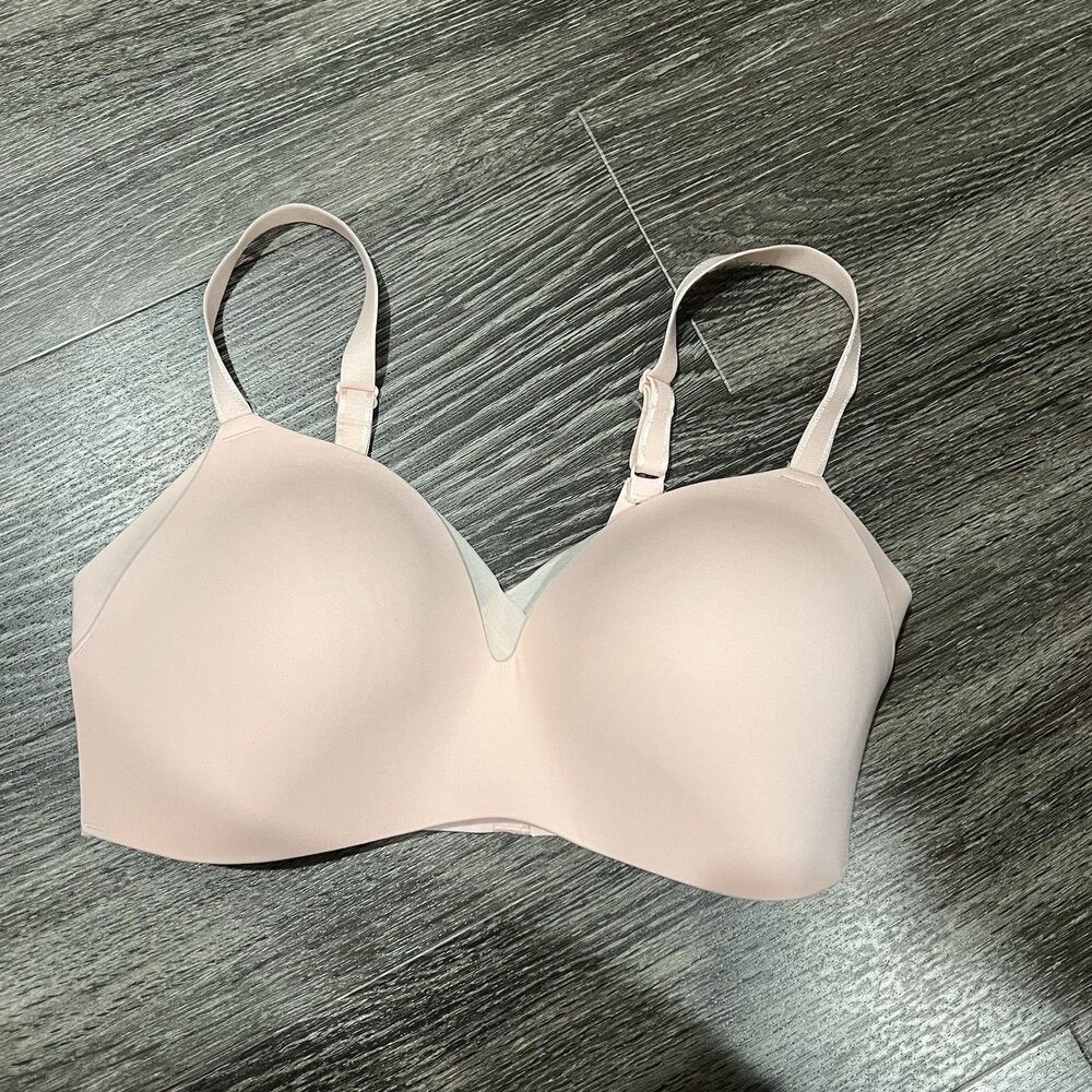 Knix Shape & Smooth Wireless Bra S+ Rose Water Pink Molded Cup Smoothing